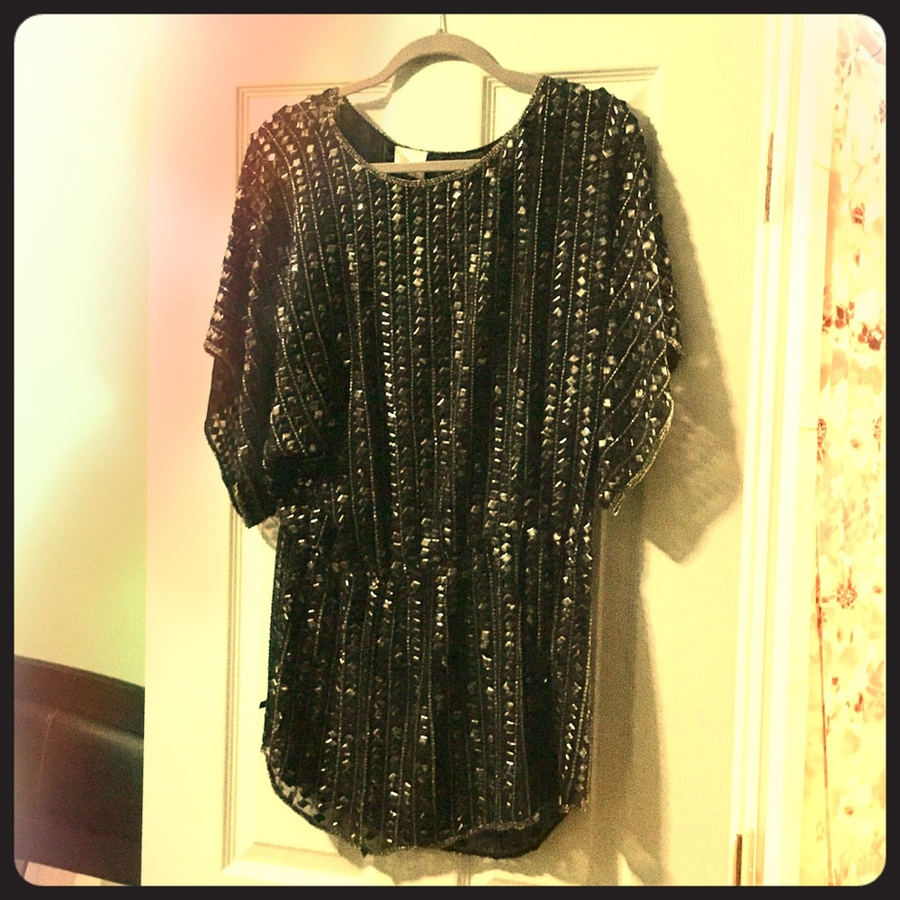 Black embellished dress!
